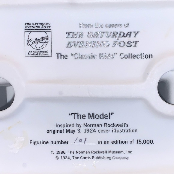 The Saturday Evening Post: Norman Rockwell’s “The Model” 1986 Numbered Piece - Picture 9 of 11